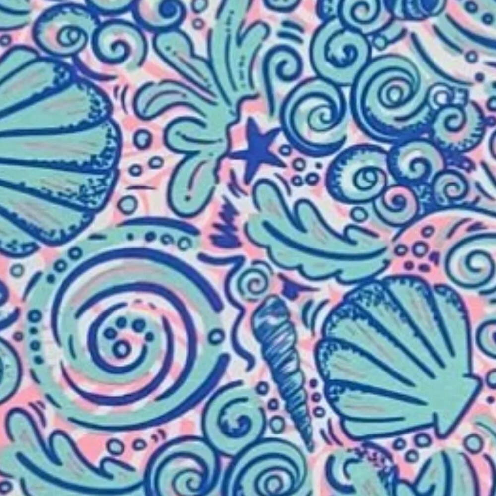 Simply Southern Pink and Blue SWIRLY Top Seashells Beach Small - Picture 15 of 16